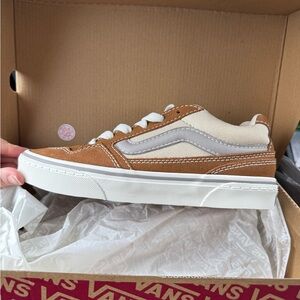 Vans Brown and Cream Sneakers